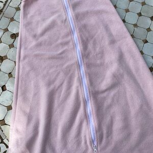 Pink Fleece Blanket with Zipper
